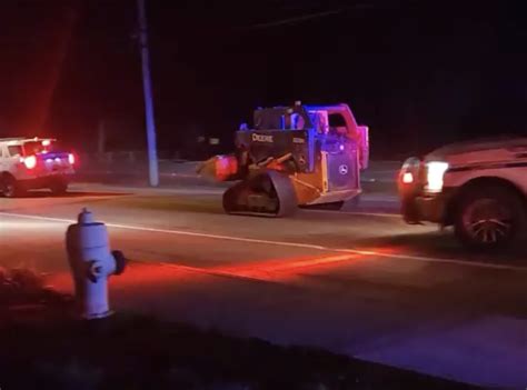 Skid steer chase caught on camera 